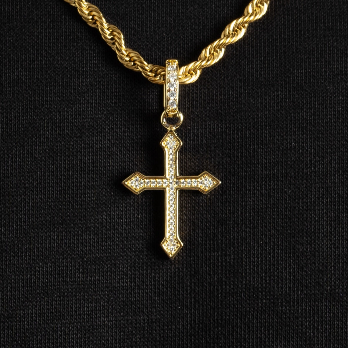 Micro Celtic Cross Pendant 18k Gold