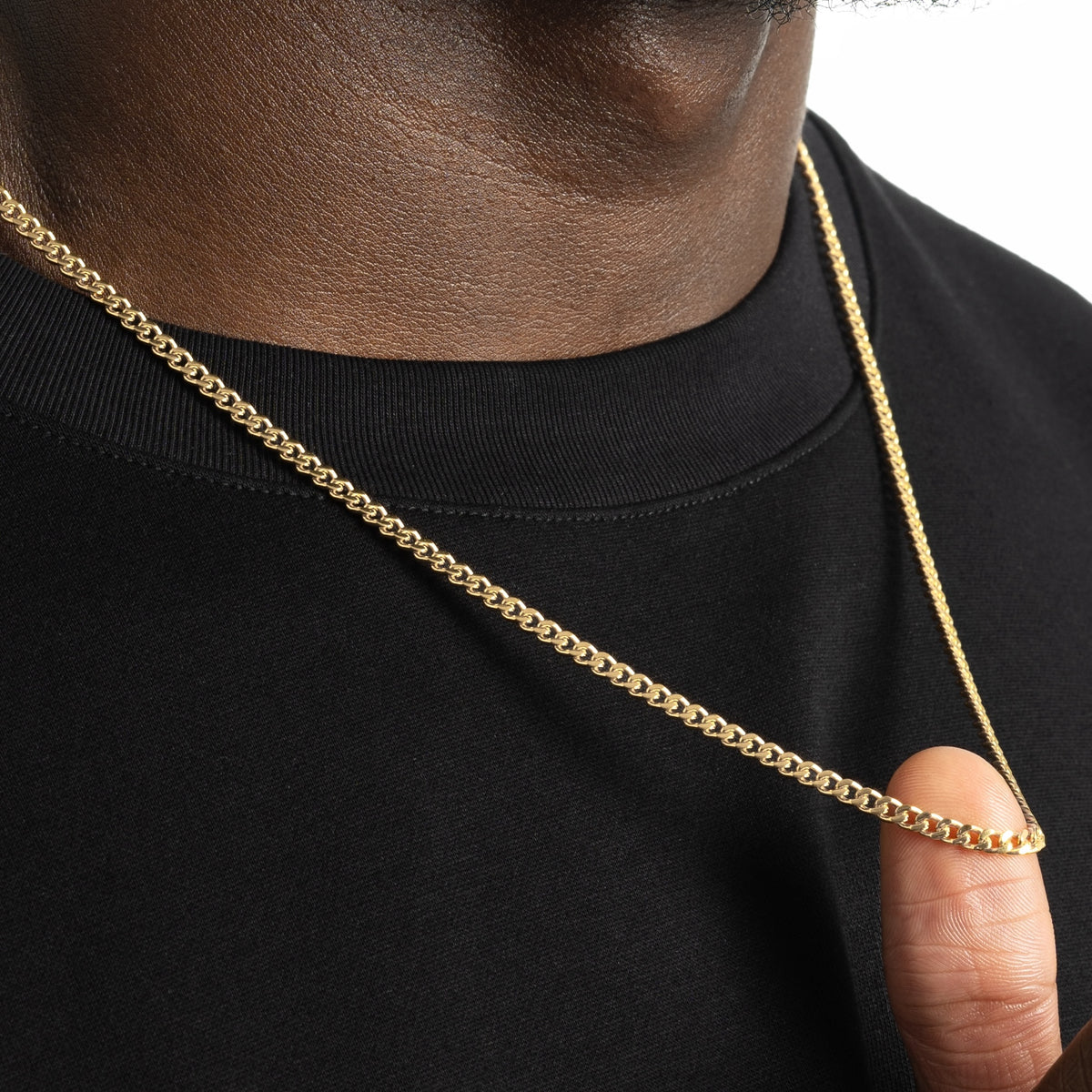 3mm Miami Cuban Chain 18k Gold ICE, LLC