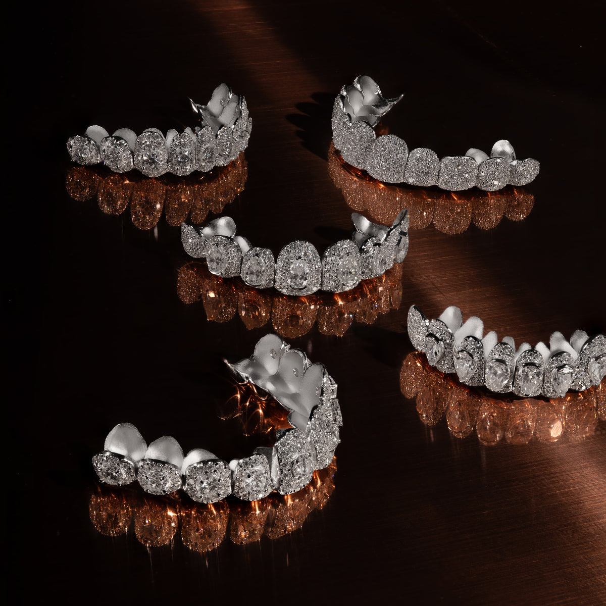 Pear Cut Centered Moissanite Grillz