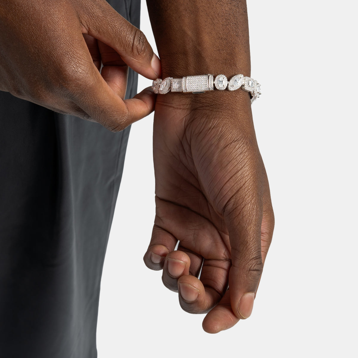 Multi Cut Cluster Tennis Bracelet