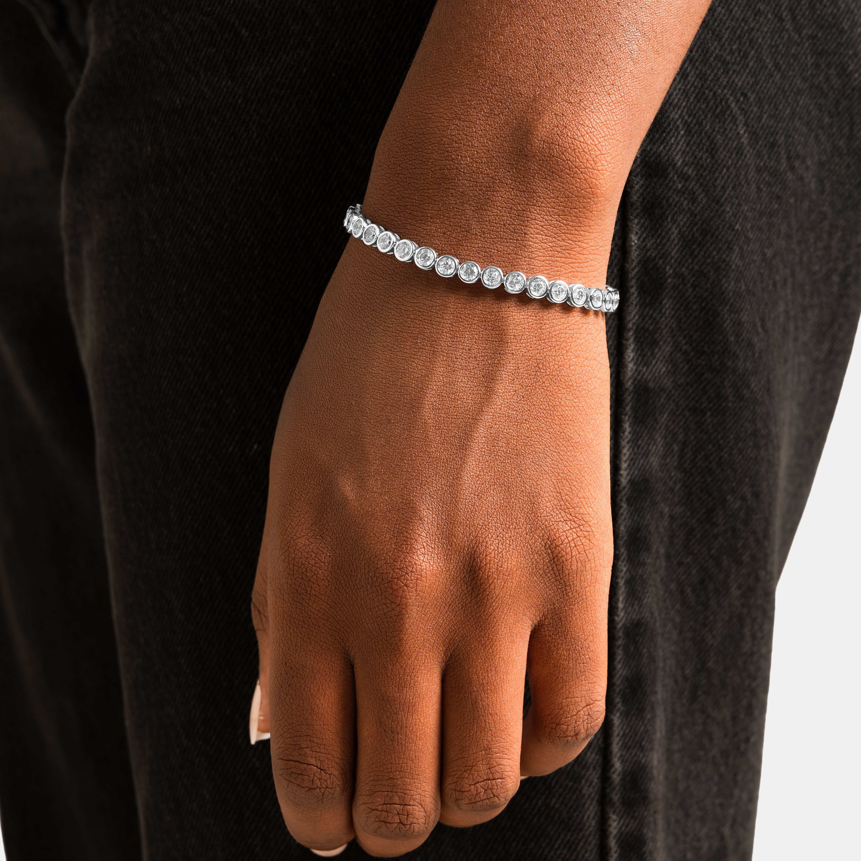 Bezel Diamond Tennis Bracelet - 6 ICE