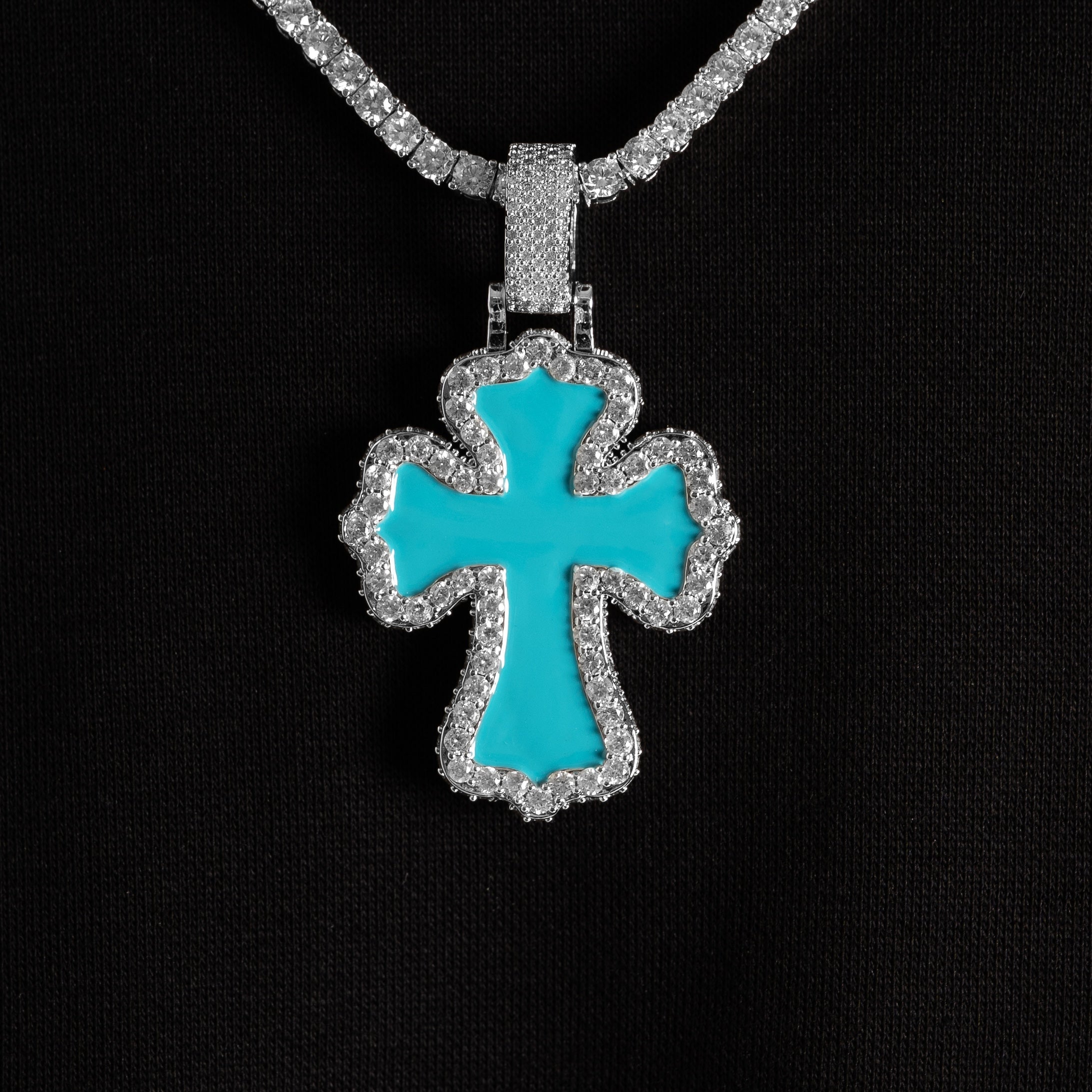 Turquoise Cross Pendant - 6 ICE