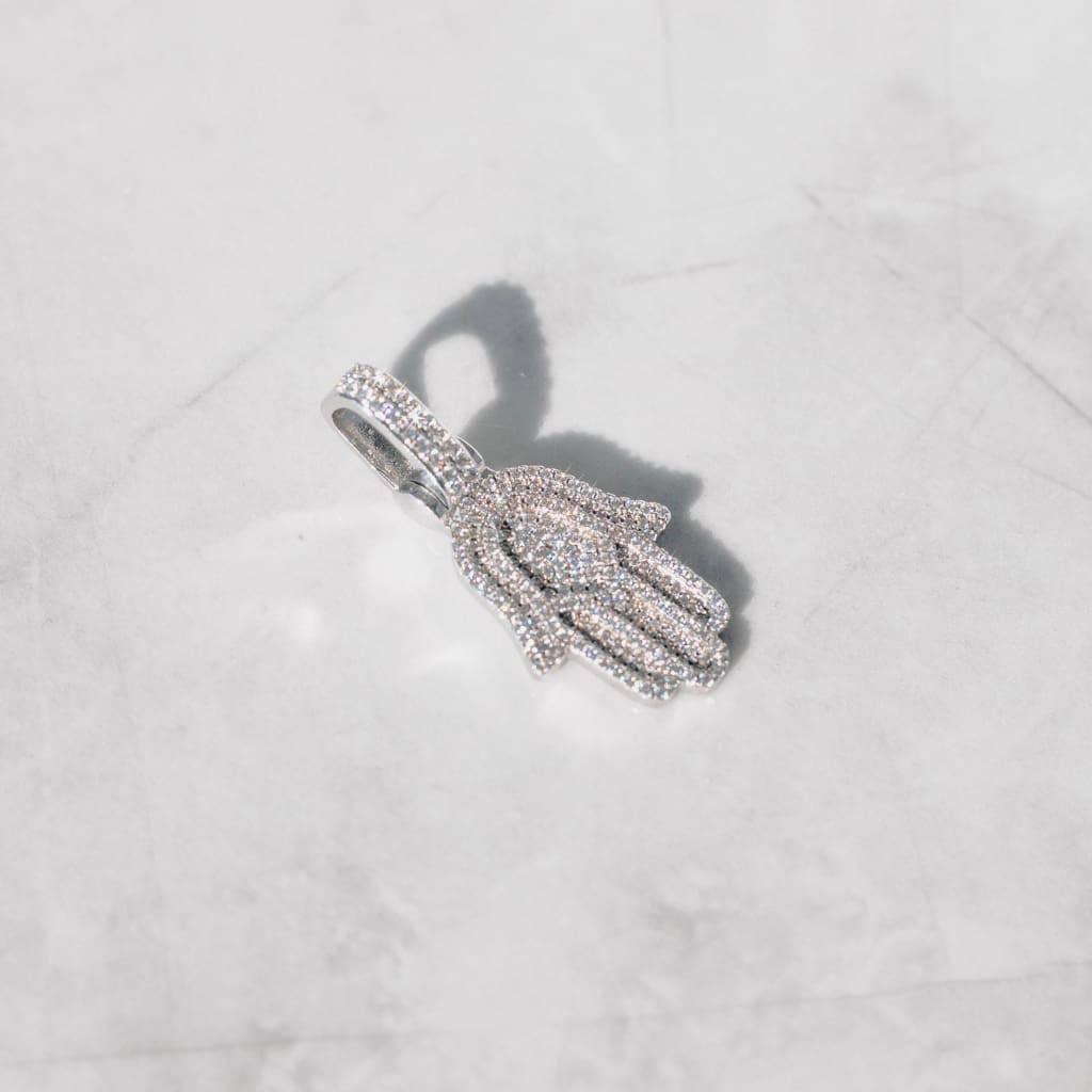 Moissanite Hamsa Pendant