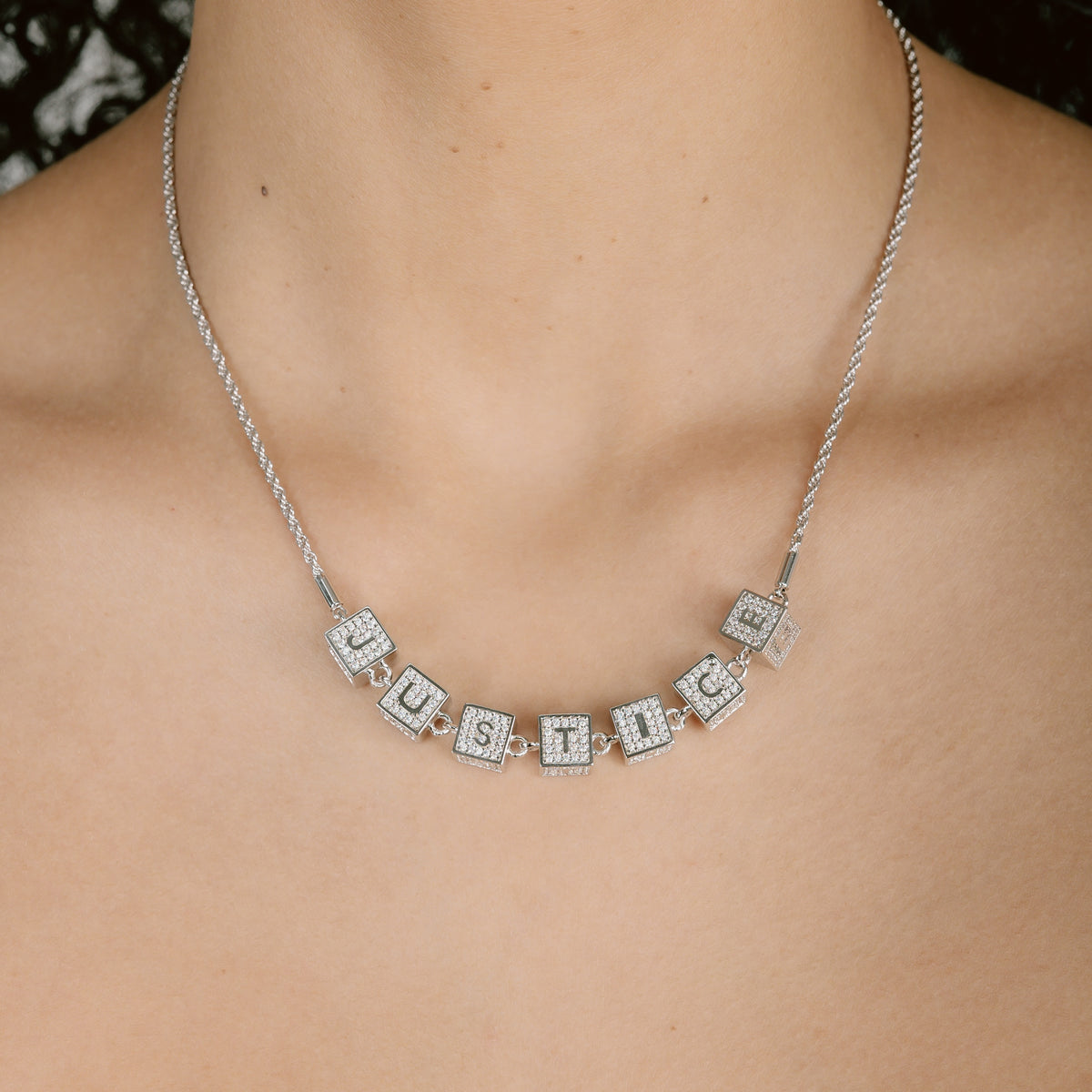 Custom Block Name Necklace