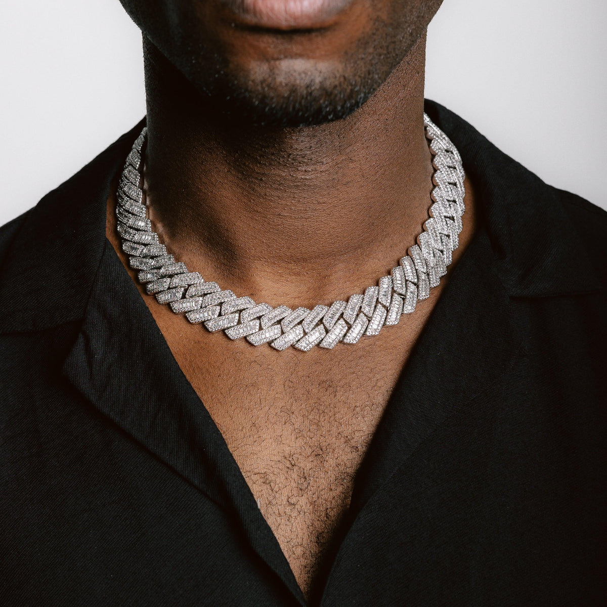 19mm Baguette Moissanite Cuban Chain ICE