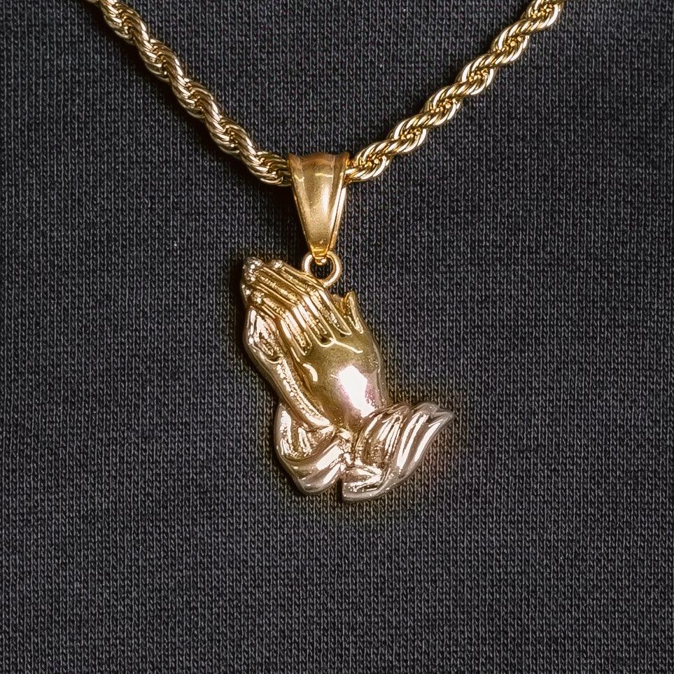 Praying Hand Pendant 18k Gold
