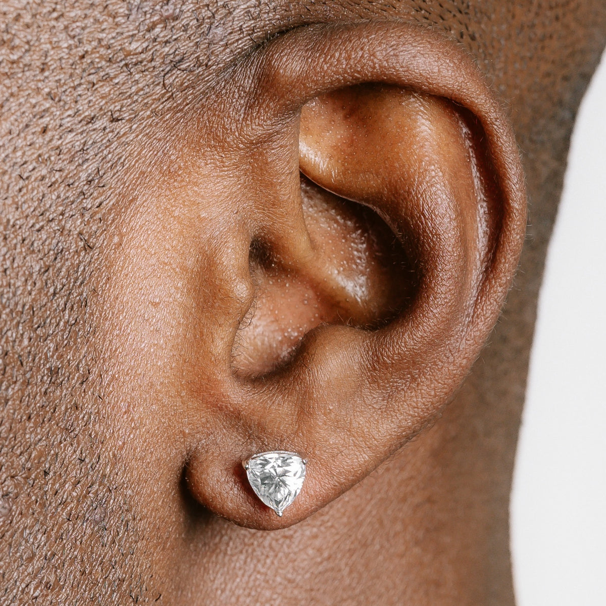 Moissanite Triangle Earrings S925