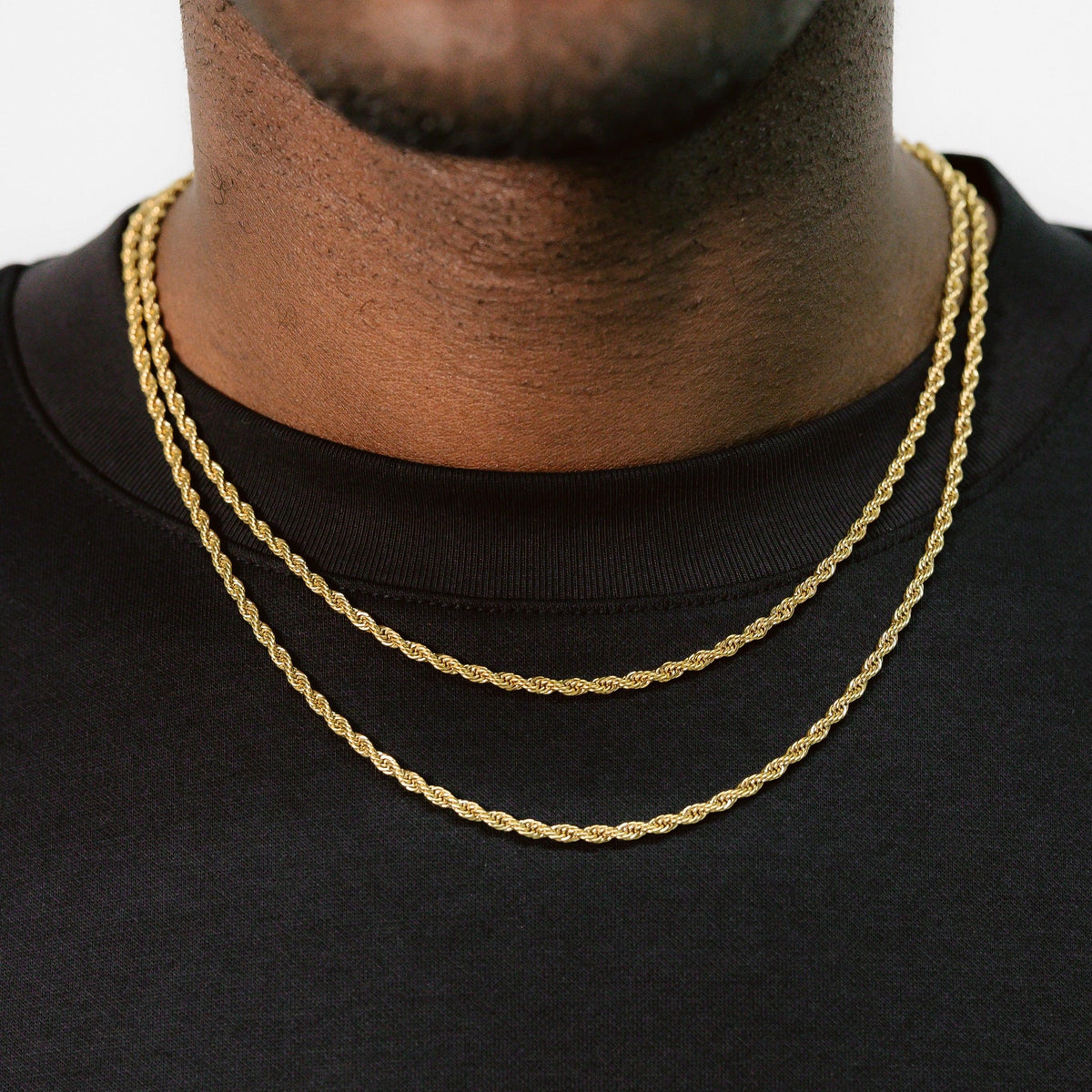 3mm Rope Chains Bundle 18k Gold - 6 ICE
