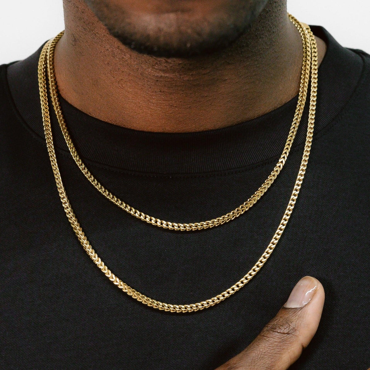 3mm Franco Chains Bundle 18k Gold - 6 ICE