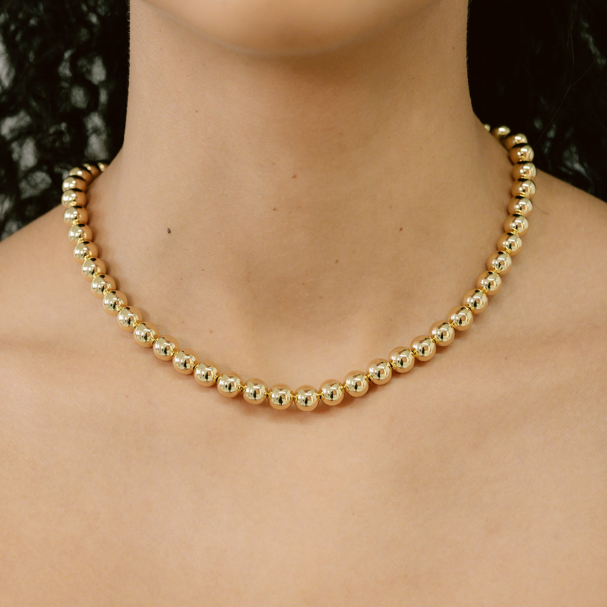 18K Gold Dainty Gold Beads Necklace - Garo Boyadjian