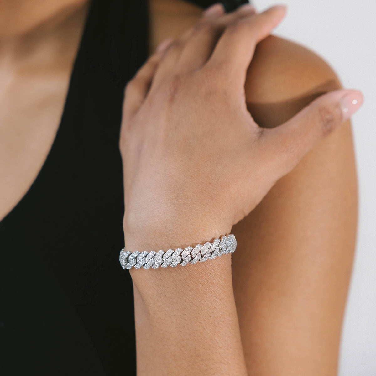 8mm Moissanite Cuban Bracelet