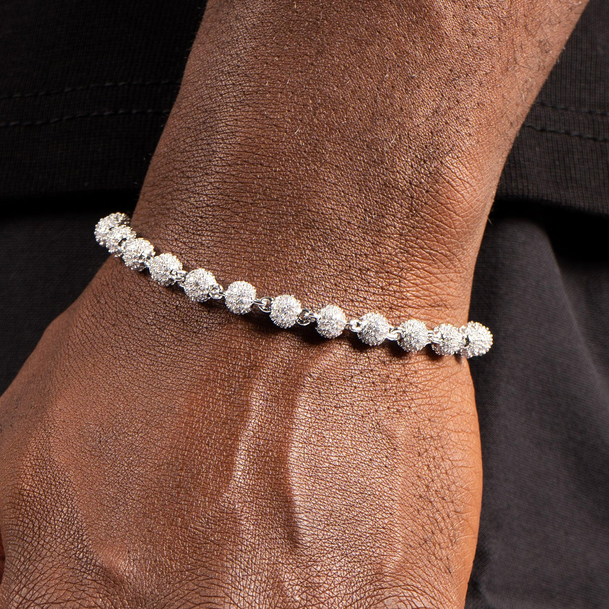 Diamond Beads Bracelet White Gold