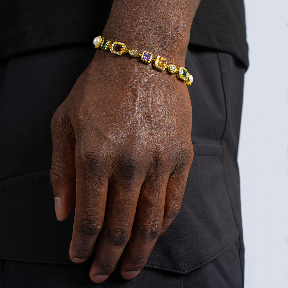 Multi Gemstone Bracelet Gold