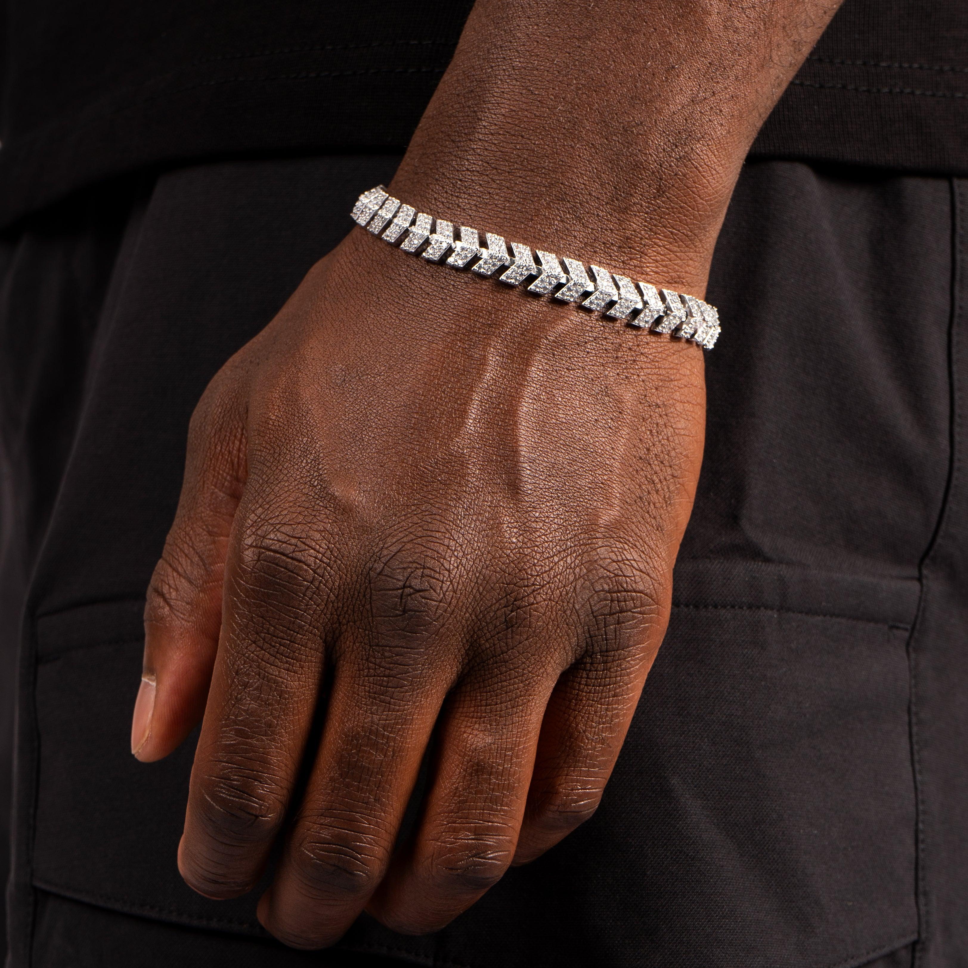 Arrow Bracelet White Gold | 6ICE, LLC - 6 ICE