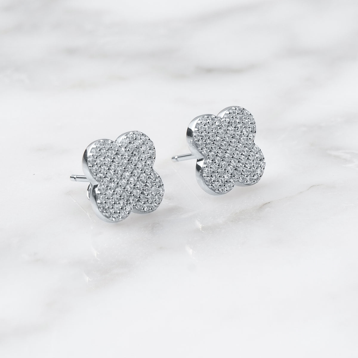 Iced Clover Earrings