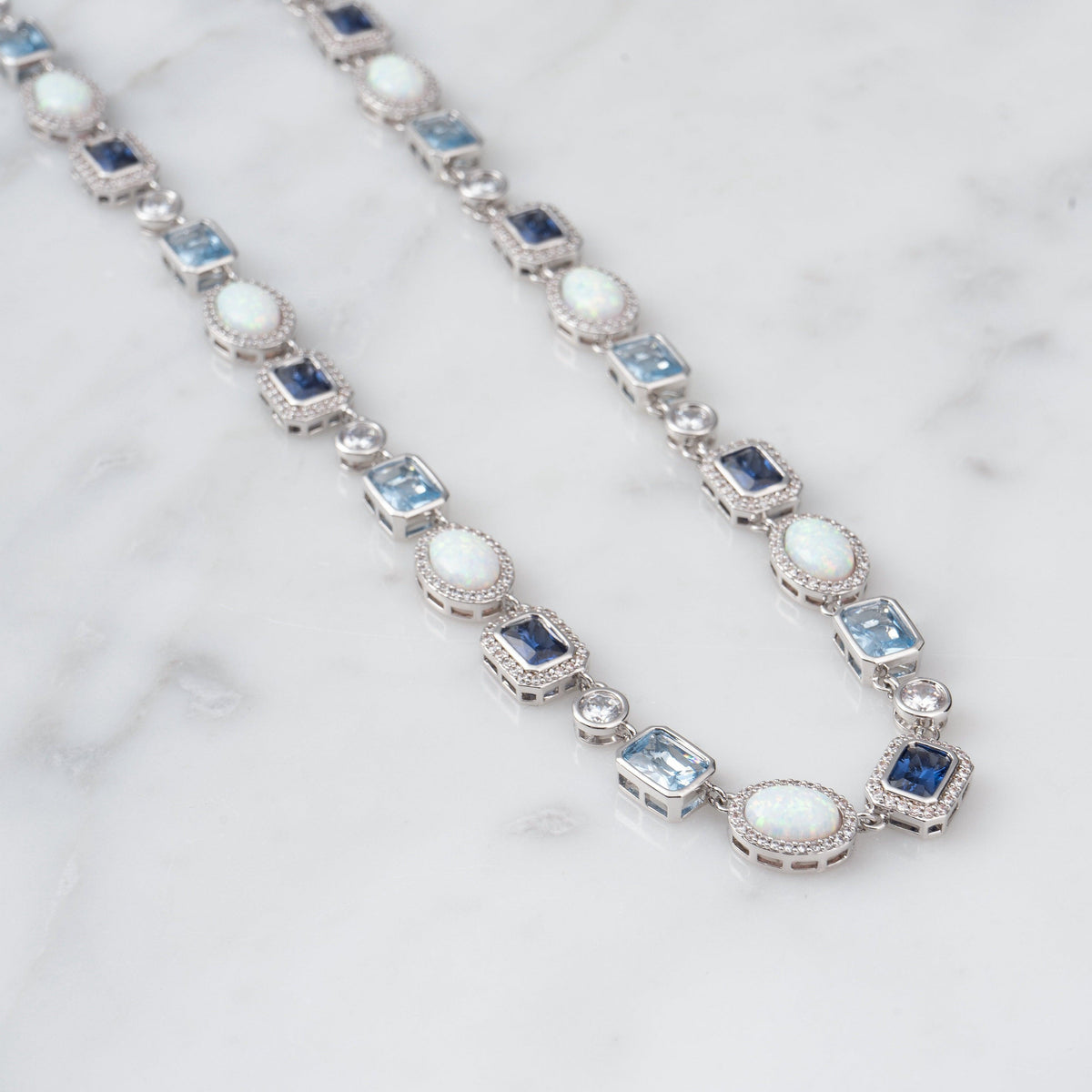 Opal Blue Gemstone Chain