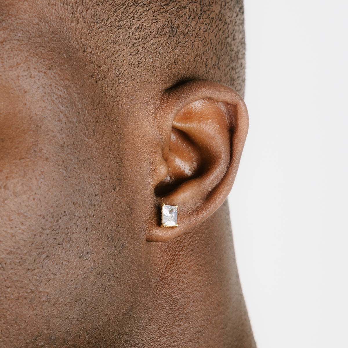 Men's 18K Gold Stud Earrings