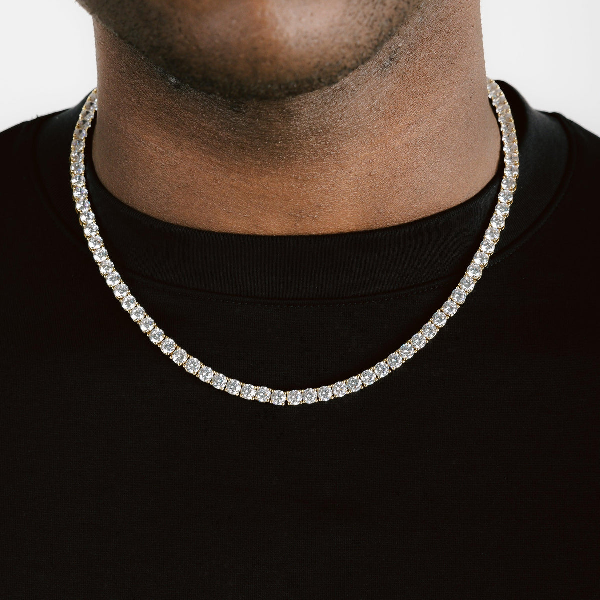 5mm Moissanite Tennis Chain Gold