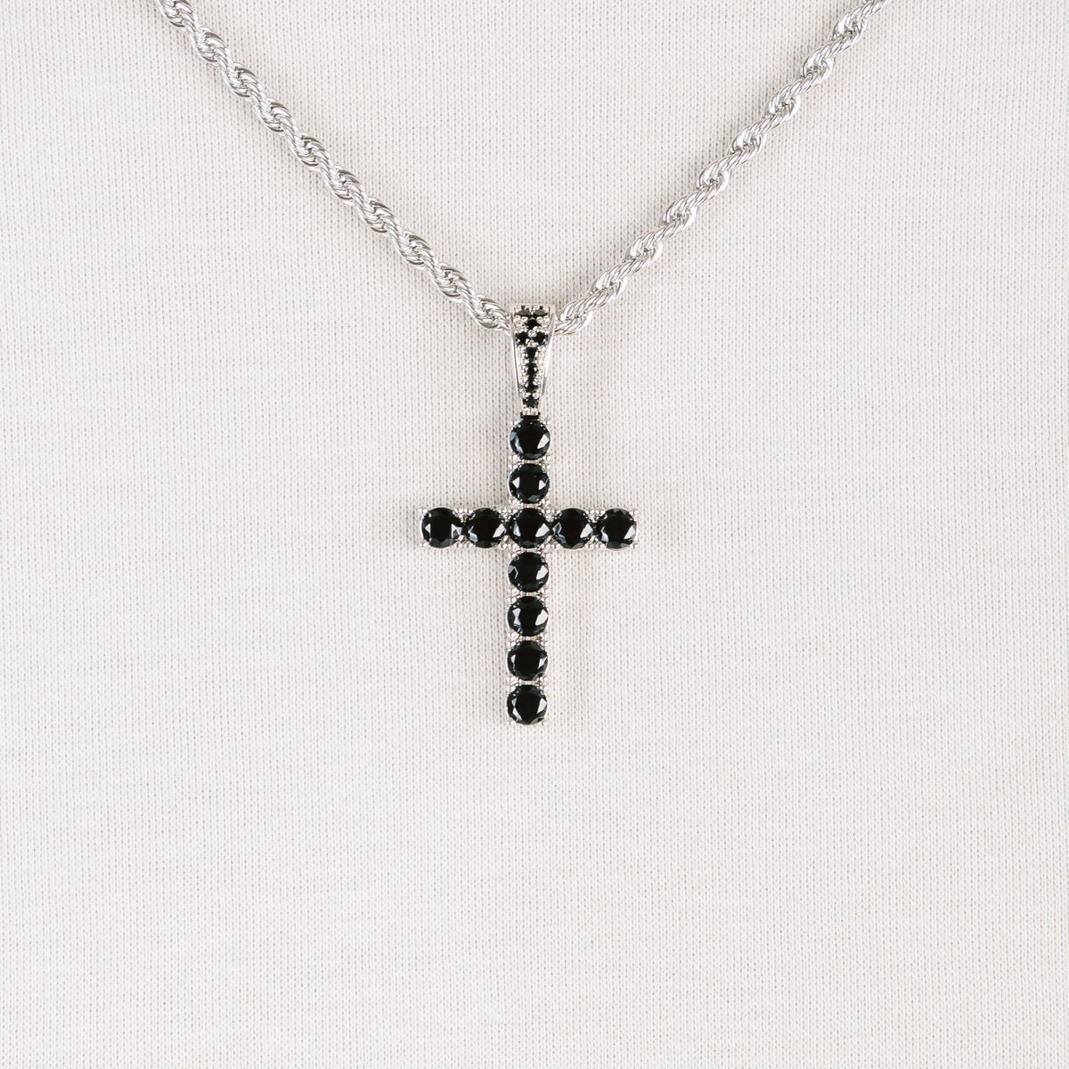 Peoples Jewellers Men's 0.70 CT. T.W. Black Diamond Cross in Stainless  Steel with Black and Rose Ion Plate - 24