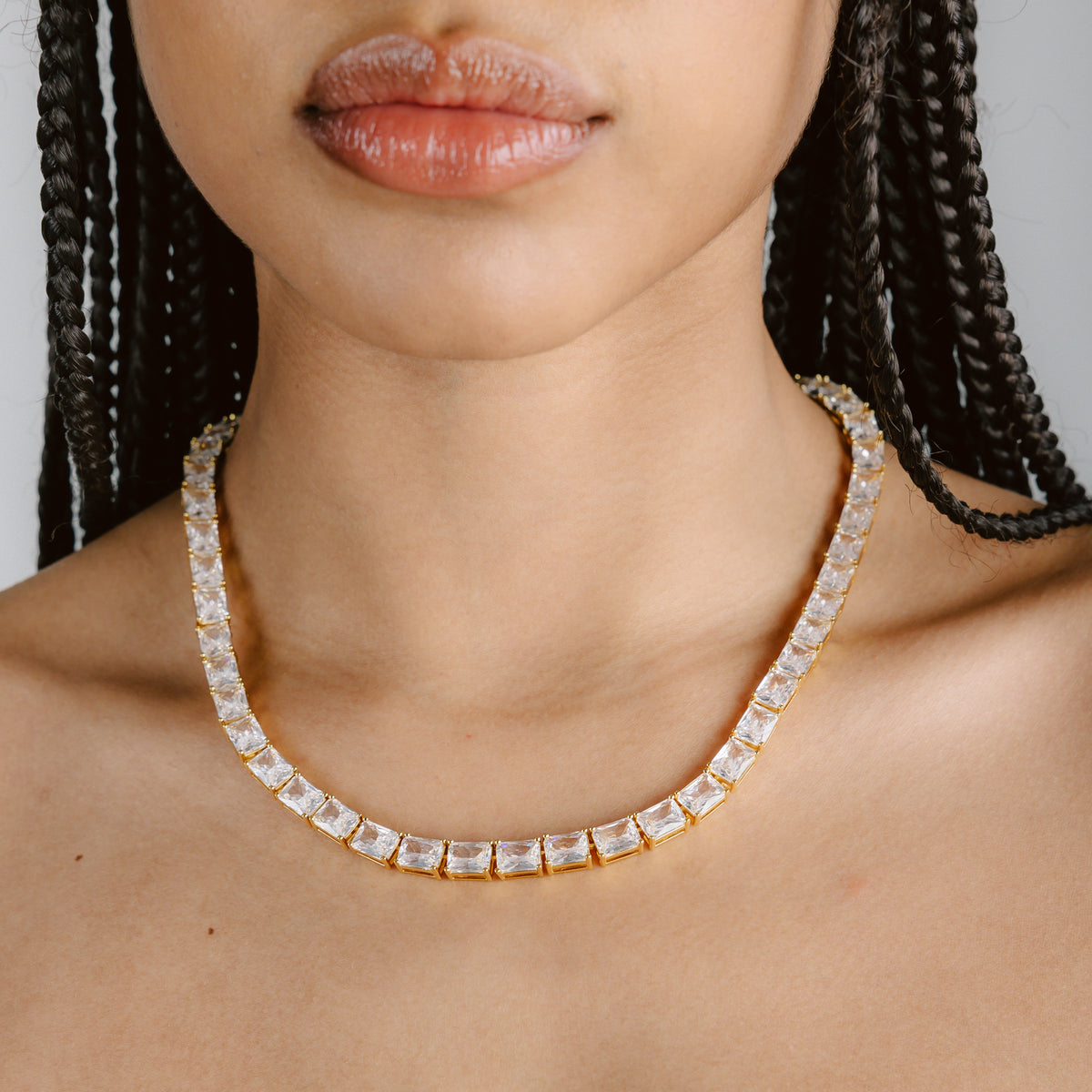 Diamond cut tennis chain Clearance