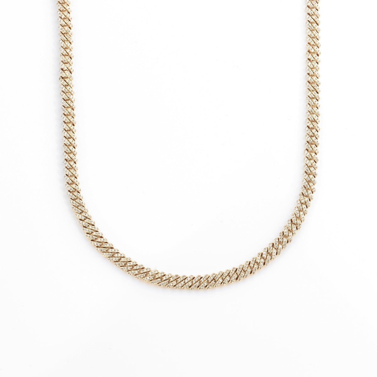 5mm Diamond Cuban Link Chain | 18k Gold Cuban Link Chain