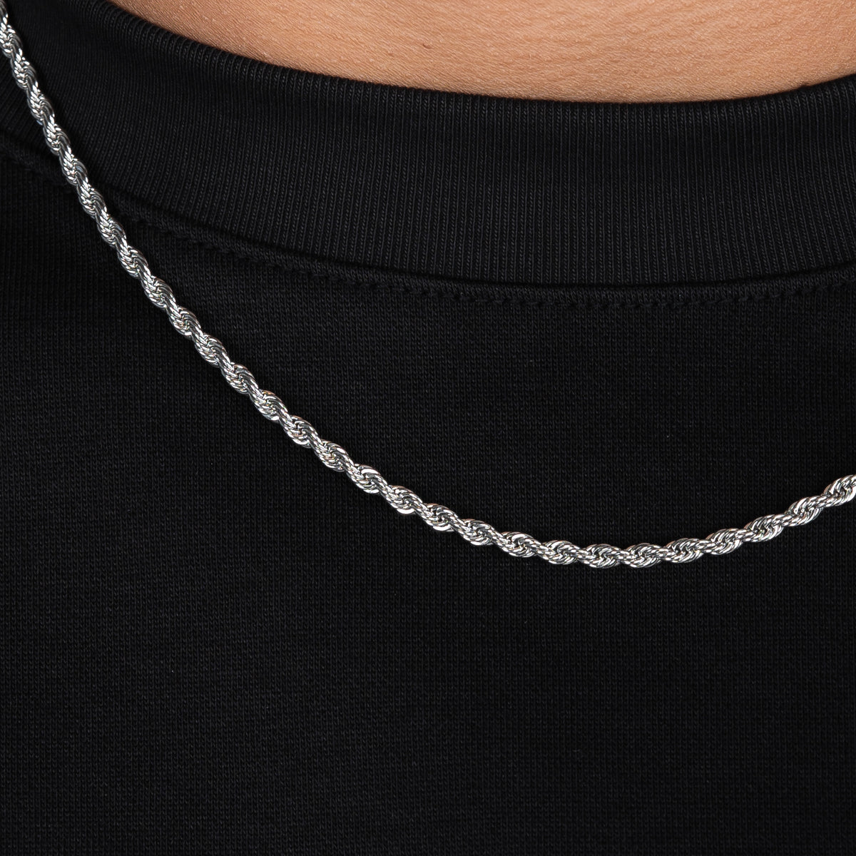 Rope Chain 3mm White Gold