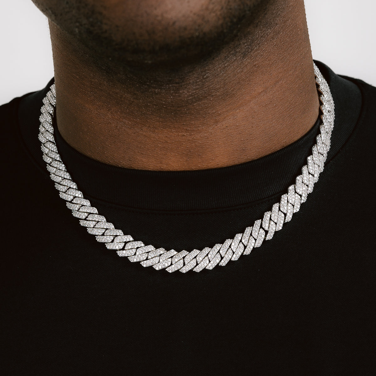 Number 23 Cuban Chain for Men Iced Out Choker Necklace Real Gold