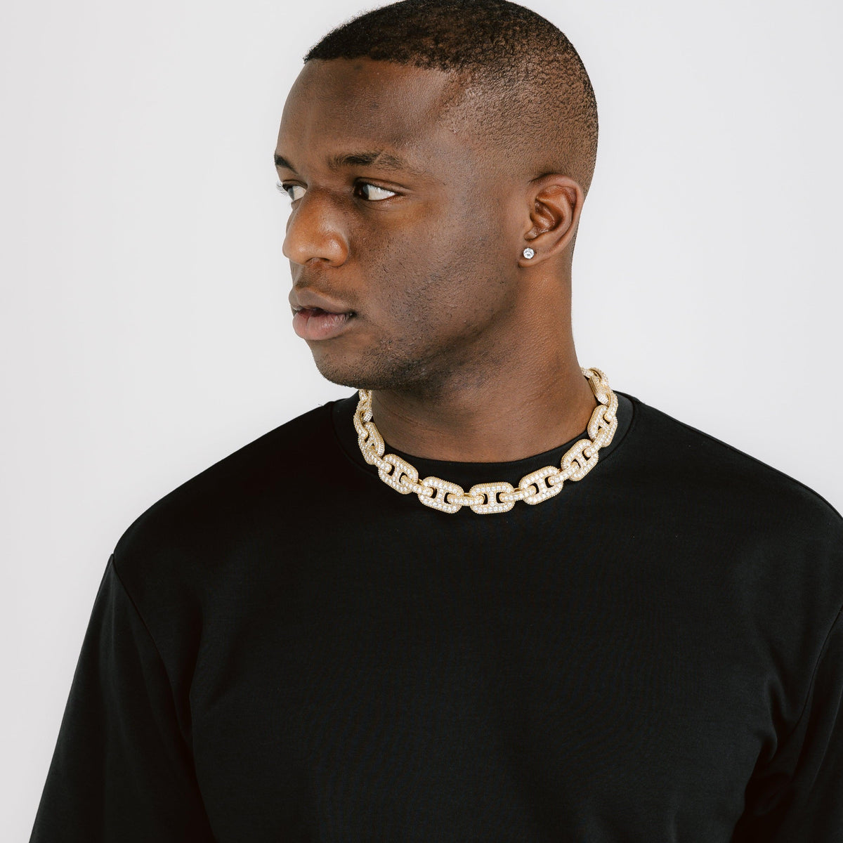 19mm G-Link Diamond Chain 18k Gold