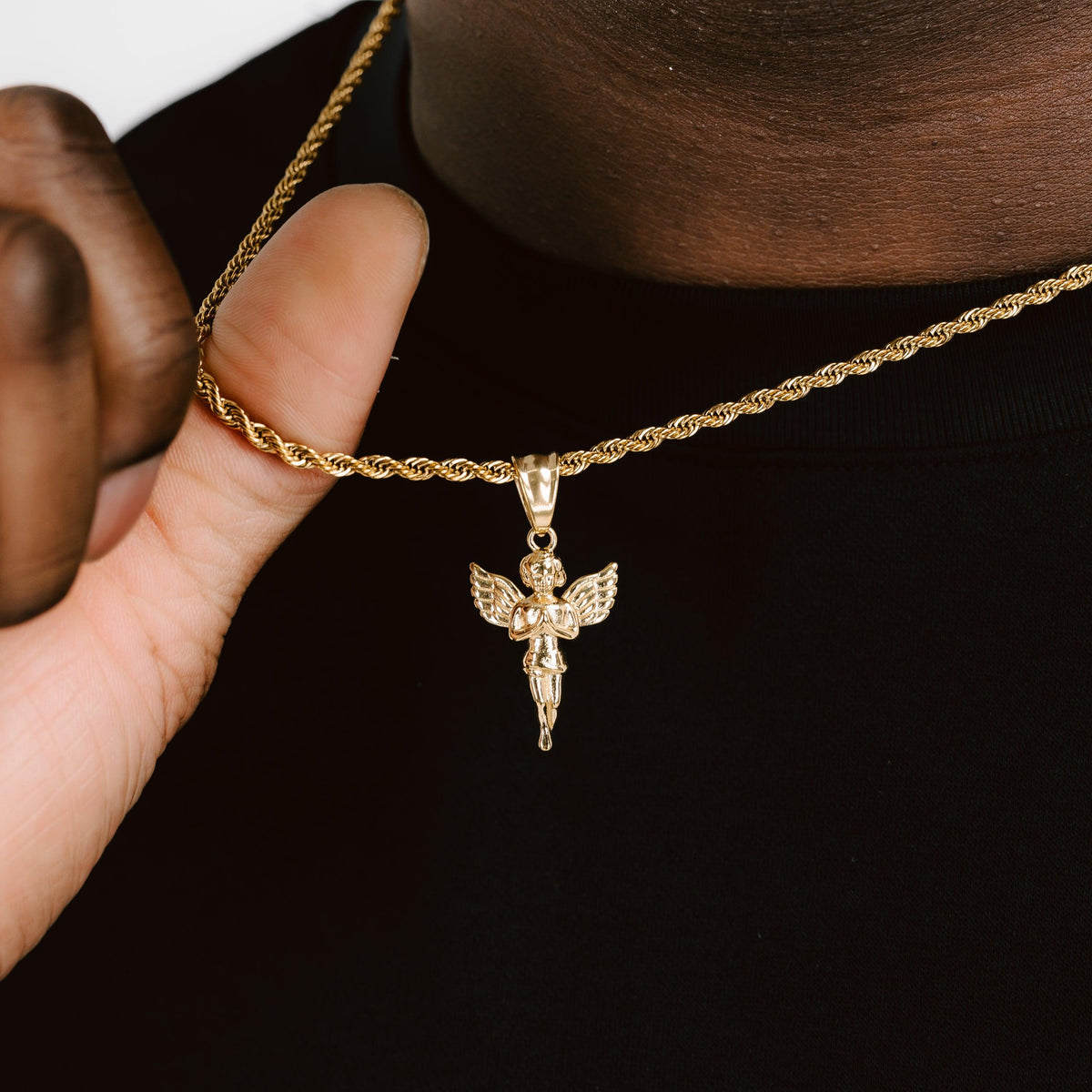 Baby Angel Pendant Gold