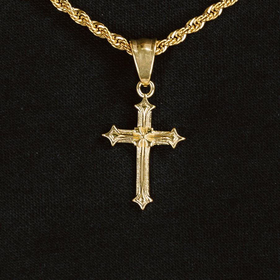 Vintage Cross Pendant 18k Gold
