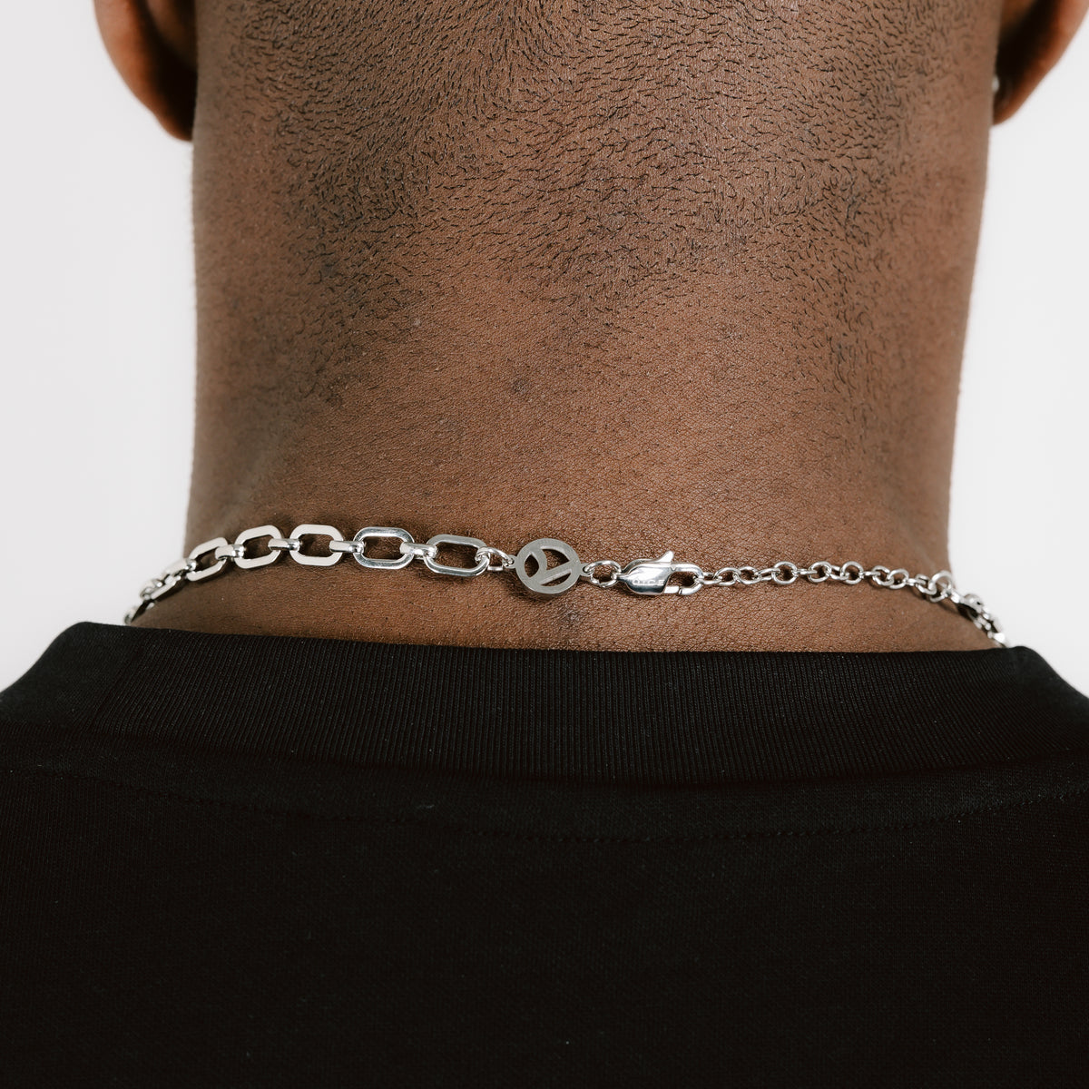 Rolo Link Chain White Gold