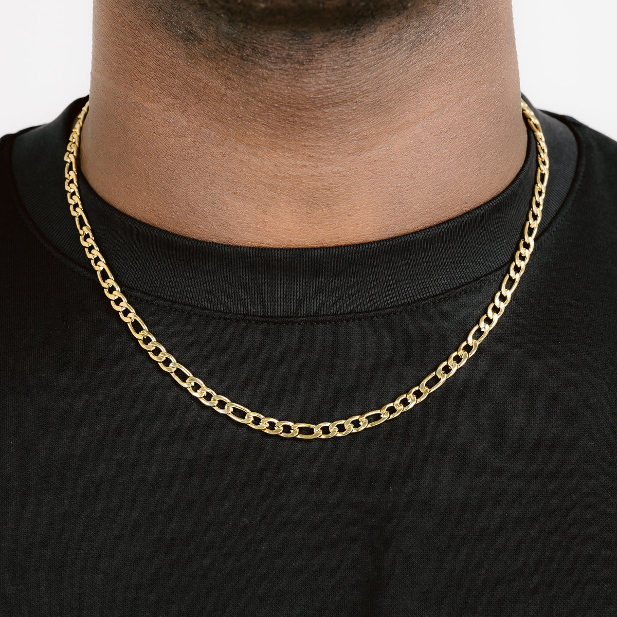Figaro Link Chain 18k Gold