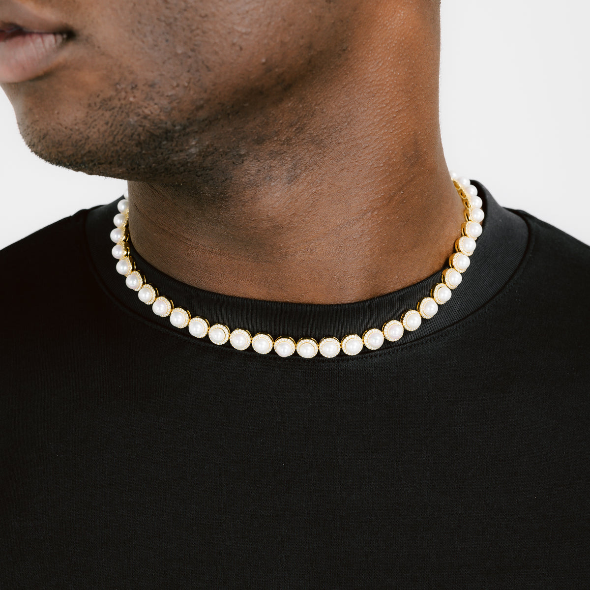 Clustered Pearl Chain 18k Gold