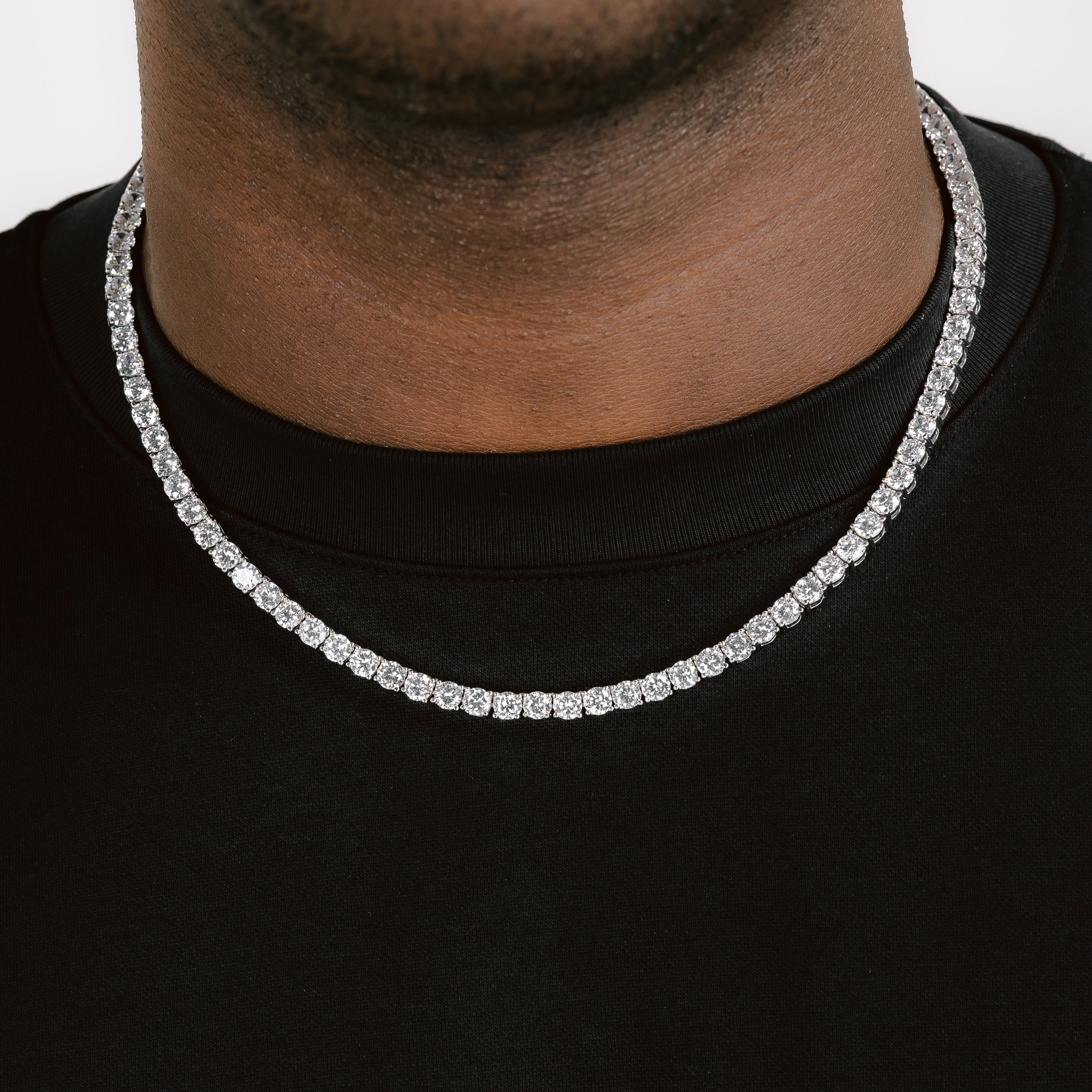 5mm Tennis Chain White Gold.