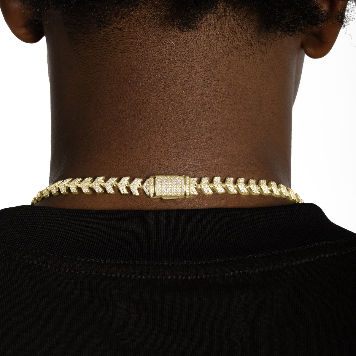 Iced Arrow Chain Gold