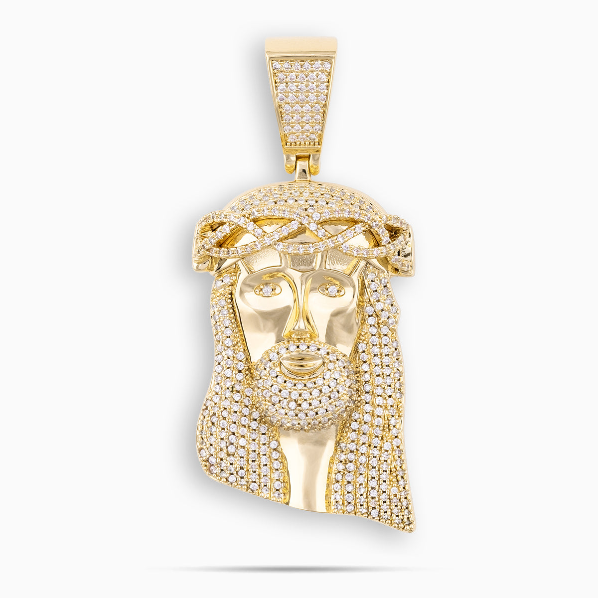 Large Jesus Piece Pendant Gold