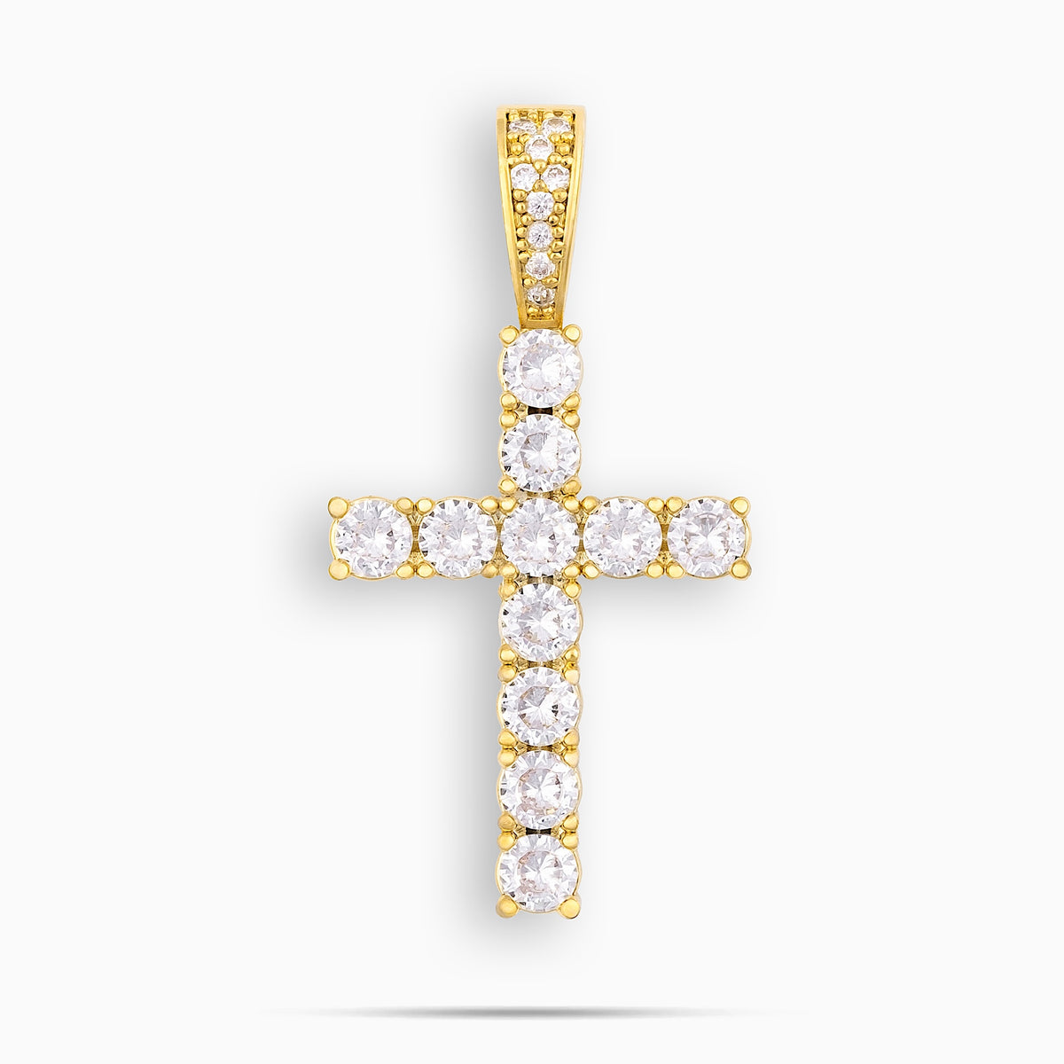 Cross & Tennis Chain Bundle Gold