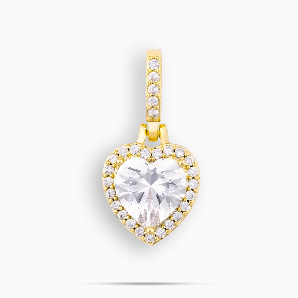 Clustered Heart Cut Pendant Gold