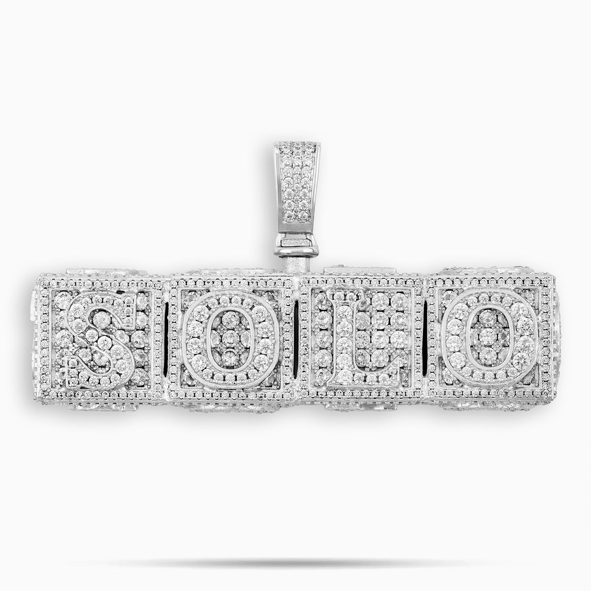 Solid Block Custom Letter Pendant