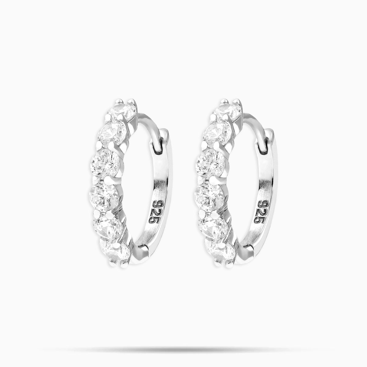 Moissanite Hoop  Earrings