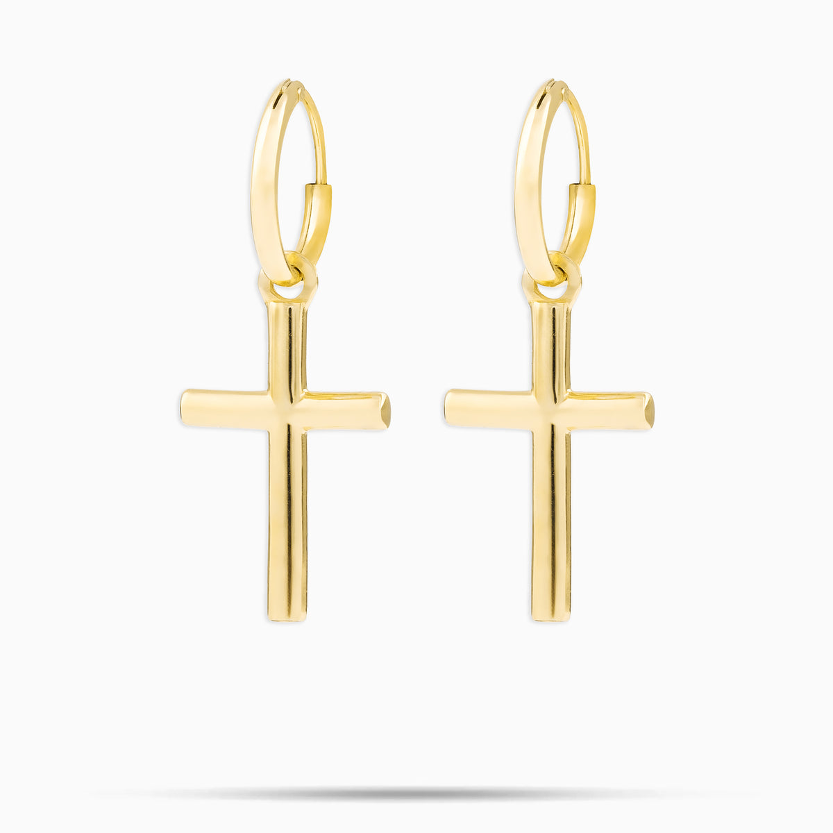 Cross Earrings Gold