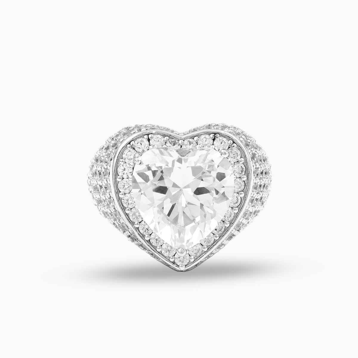 Clustered Heart Ring