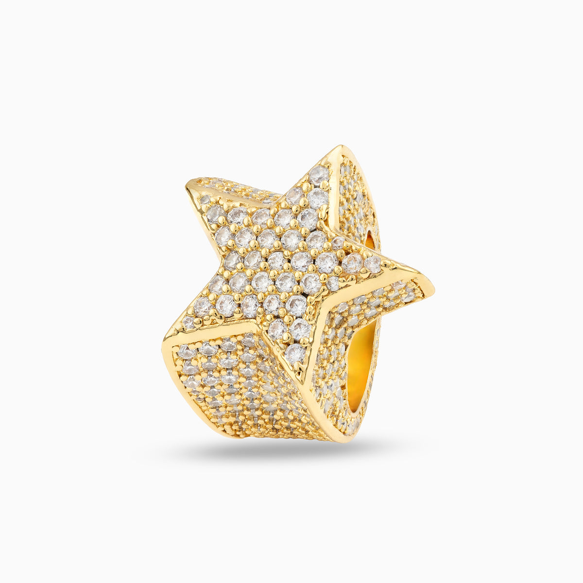 Iced Star Ring Gold