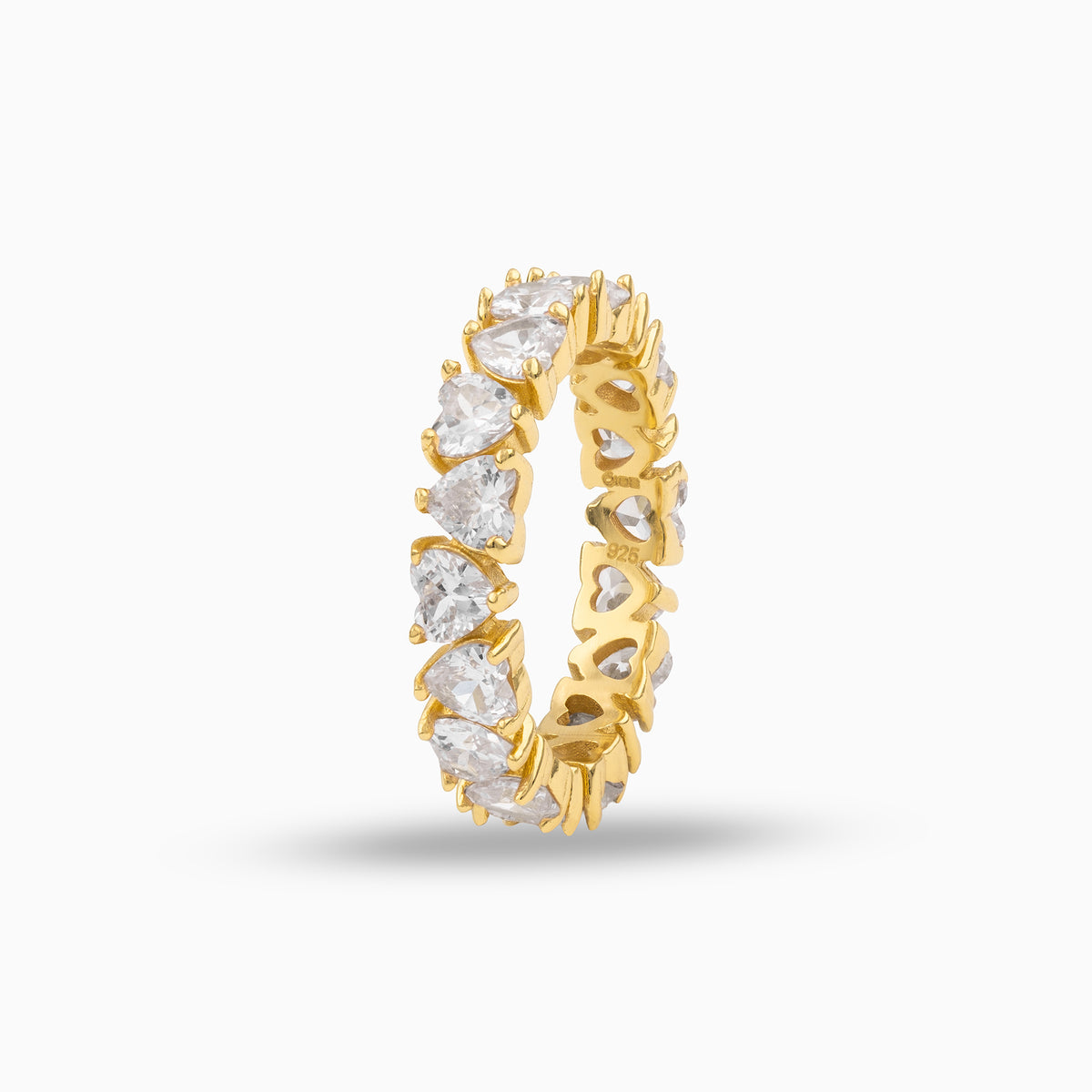4mm Heart Cut Eternity Ring