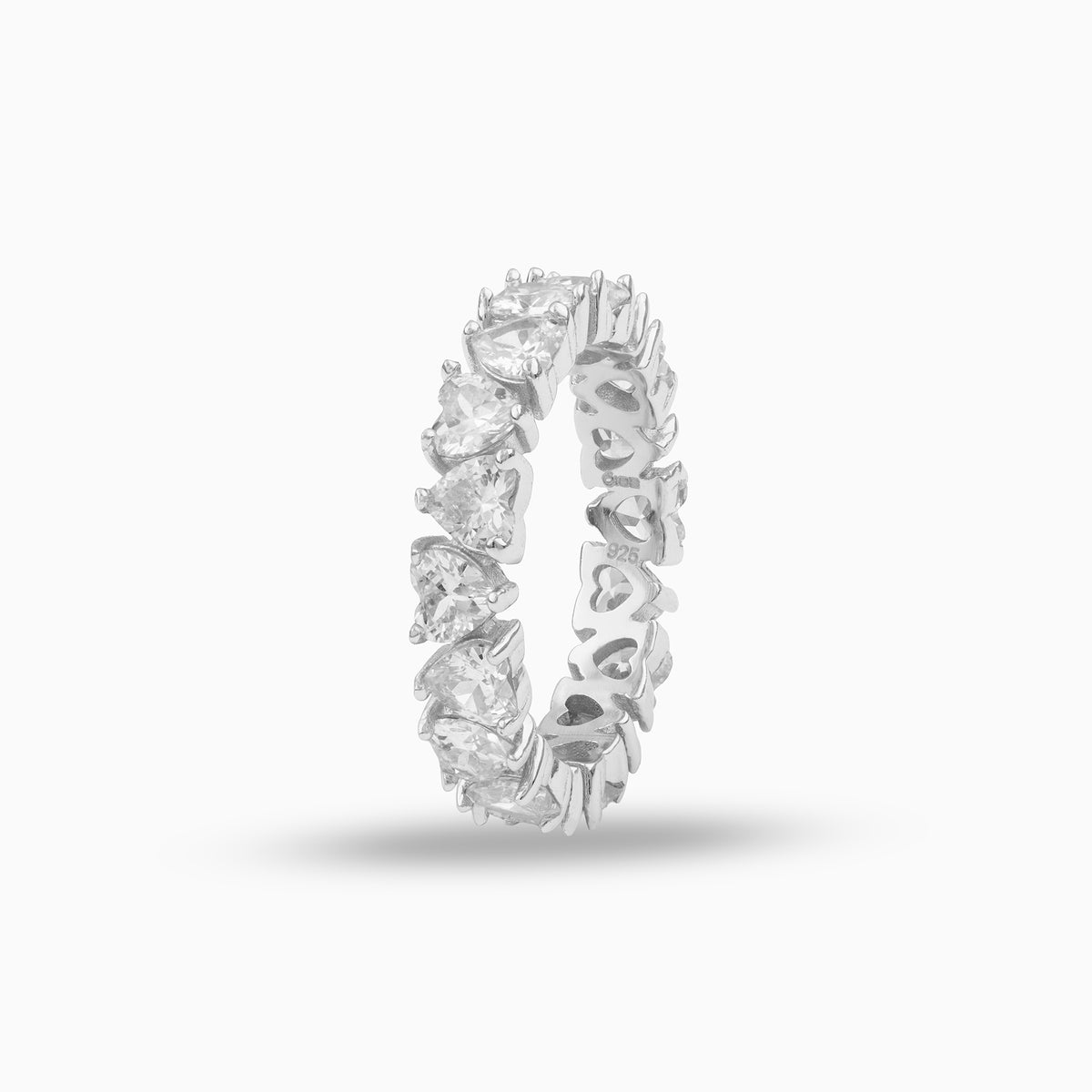 4mm Heart Cut Eternity Ring