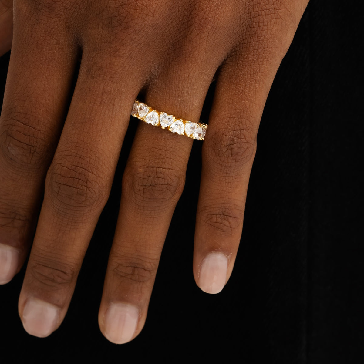 4mm Heart Cut Eternity Ring