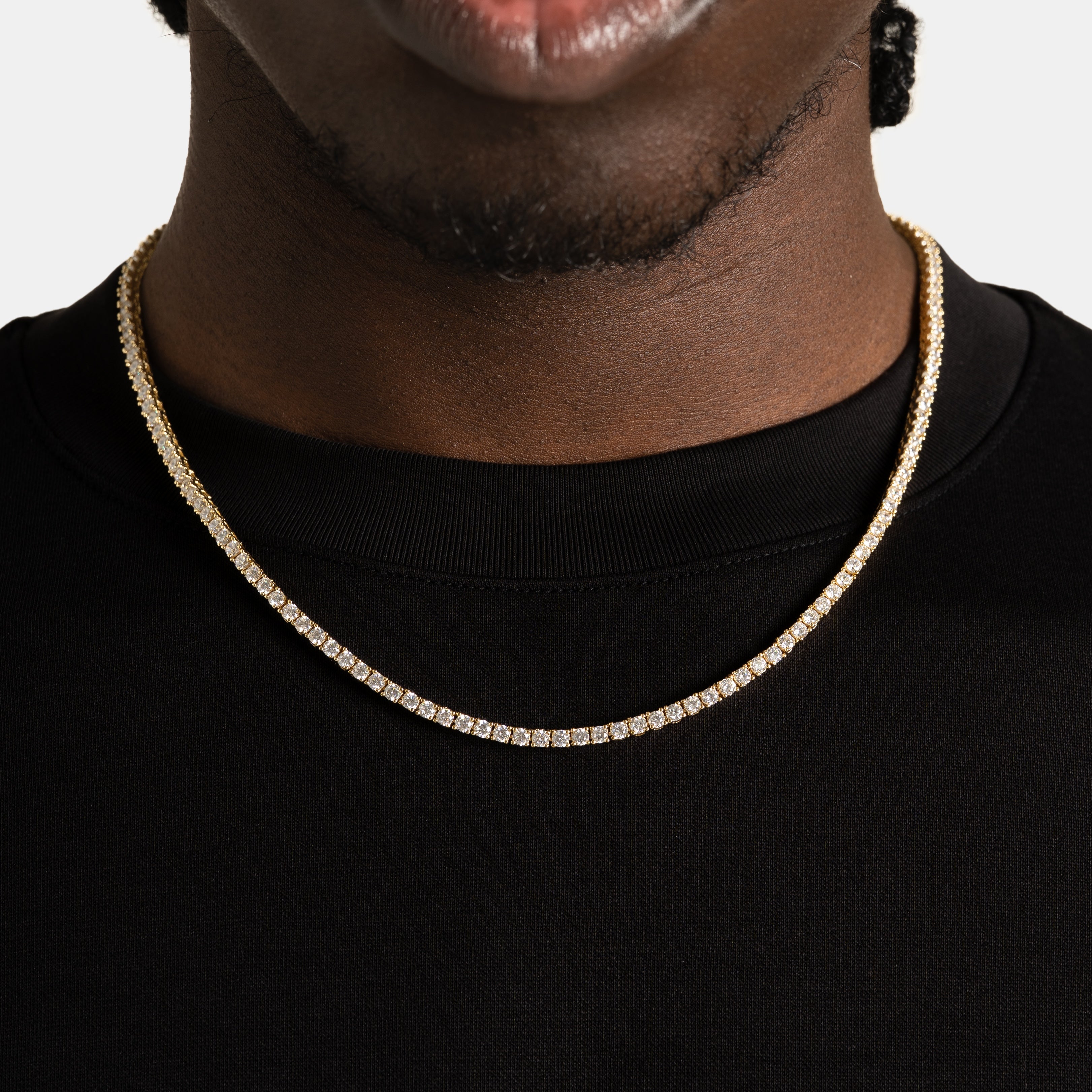 3mm Tennis Chain 18k Gold | 6 ICE, LLC