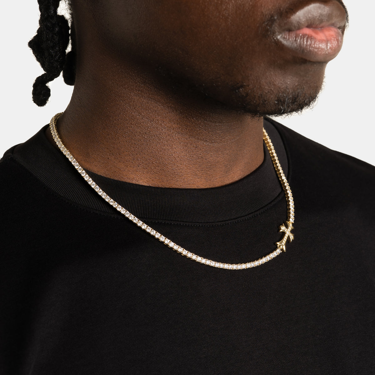 Vintage Cross Tennis Chain Gold