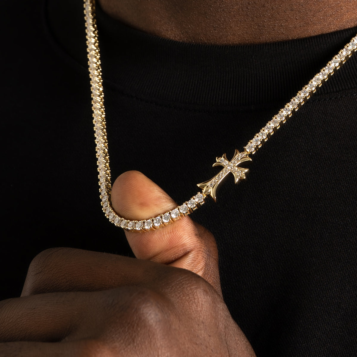 Vintage Cross Tennis Chain Gold