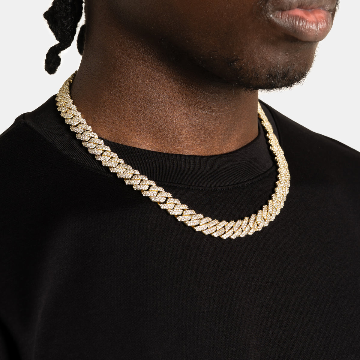 12mm Prong Cuban Chain Gold